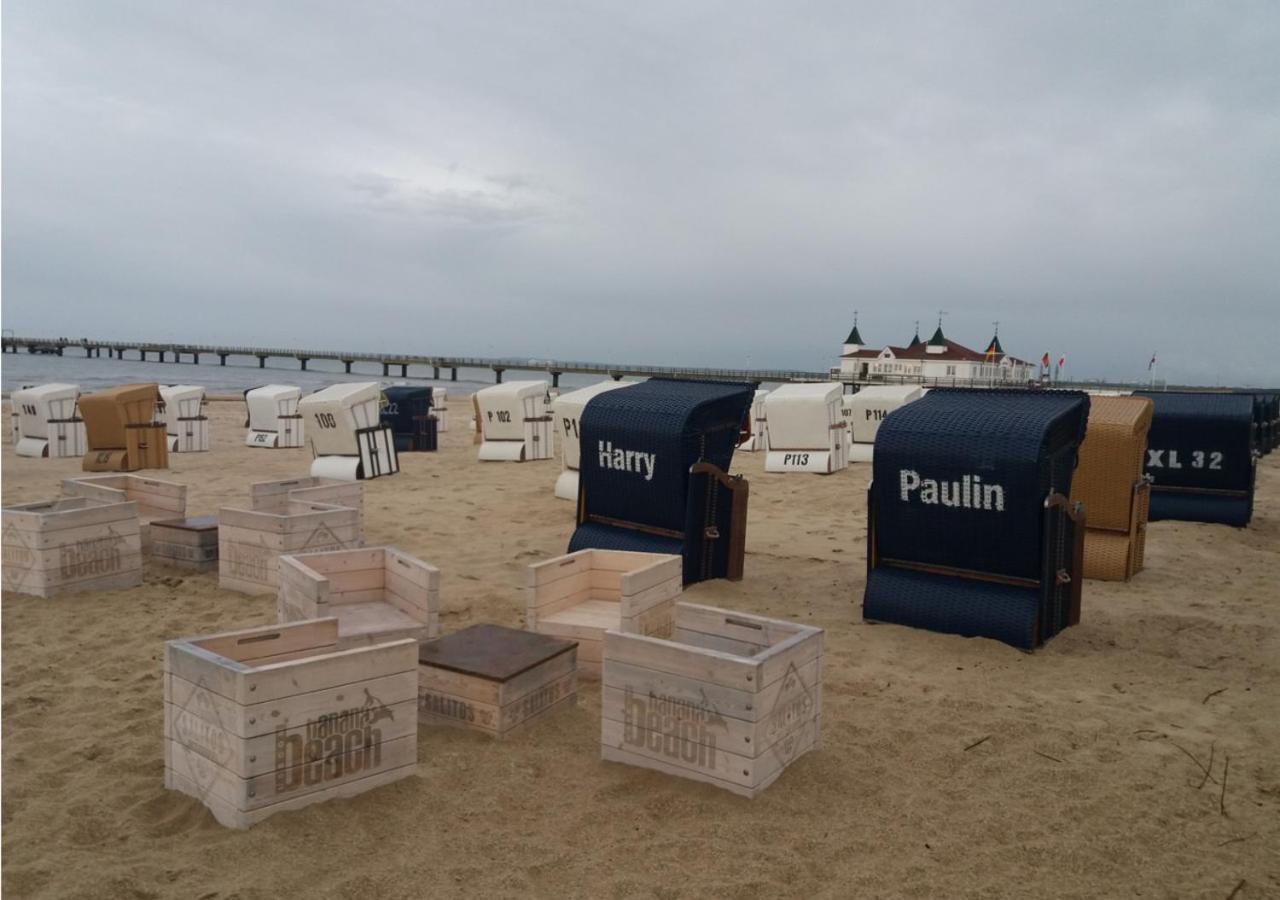Modernes Reetdach-Ostseeferienhaus Bella Mare, Insel Usedom Mit Sauna, Kamin & Sonnenterrasse Zirchow 외부 사진