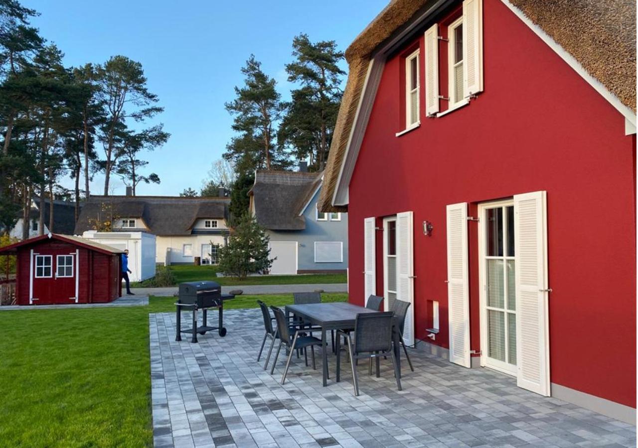 Modernes Reetdach-Ostseeferienhaus Bella Mare, Insel Usedom Mit Sauna, Kamin & Sonnenterrasse Zirchow 외부 사진