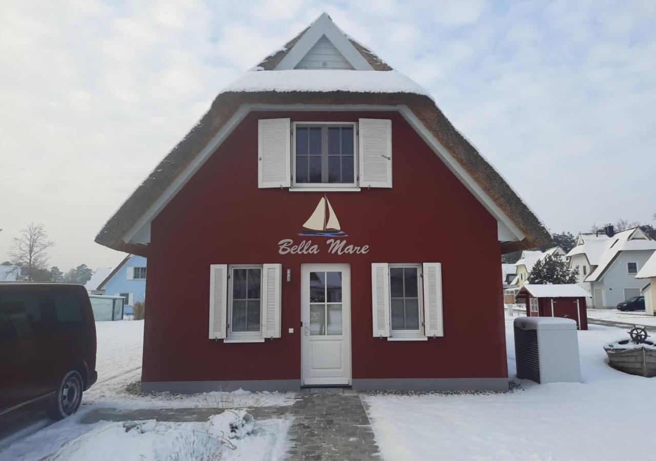 Modernes Reetdach-Ostseeferienhaus Bella Mare, Insel Usedom Mit Sauna, Kamin & Sonnenterrasse Zirchow 외부 사진
