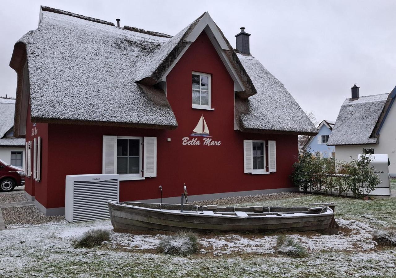 Modernes Reetdach-Ostseeferienhaus Bella Mare, Insel Usedom Mit Sauna, Kamin & Sonnenterrasse Zirchow 외부 사진